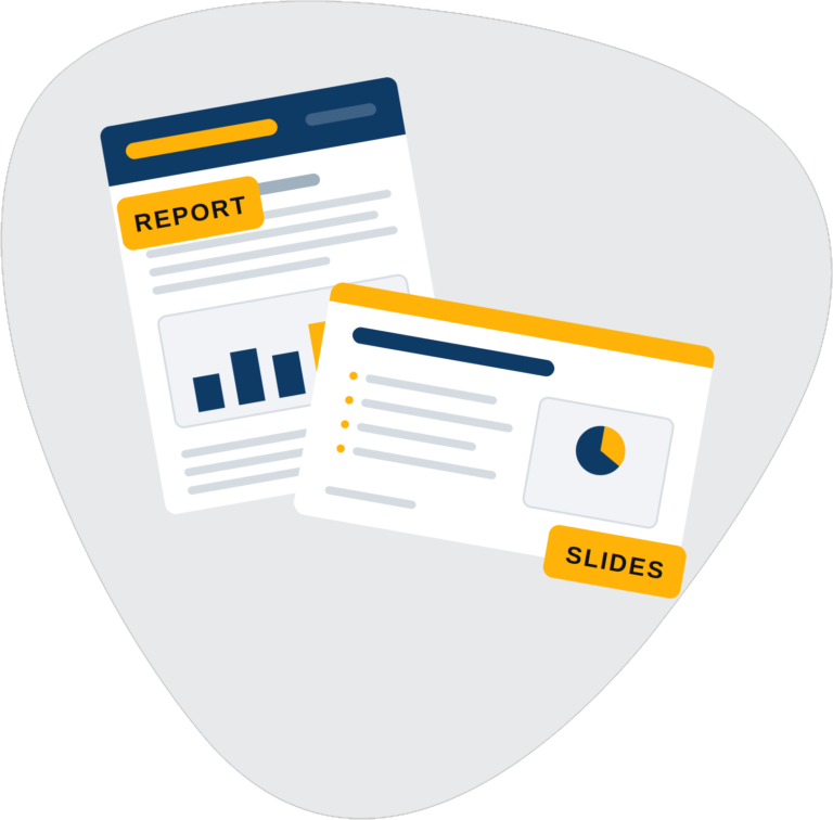 Corporate document services – branded report and slide production